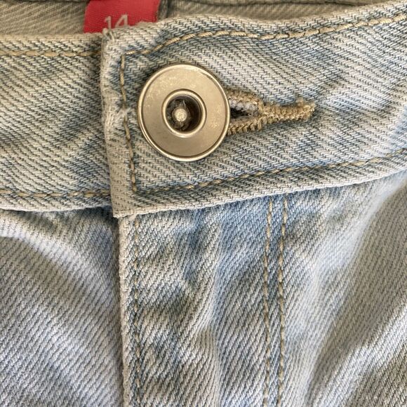 Childrens Place Shorts Bermuda light Wash Distressed Girls Size 14 - Picture 4 of 5